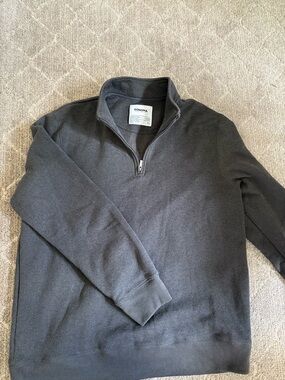 Sonoma Men’s Dark Charcoal Half-Zip Sweater